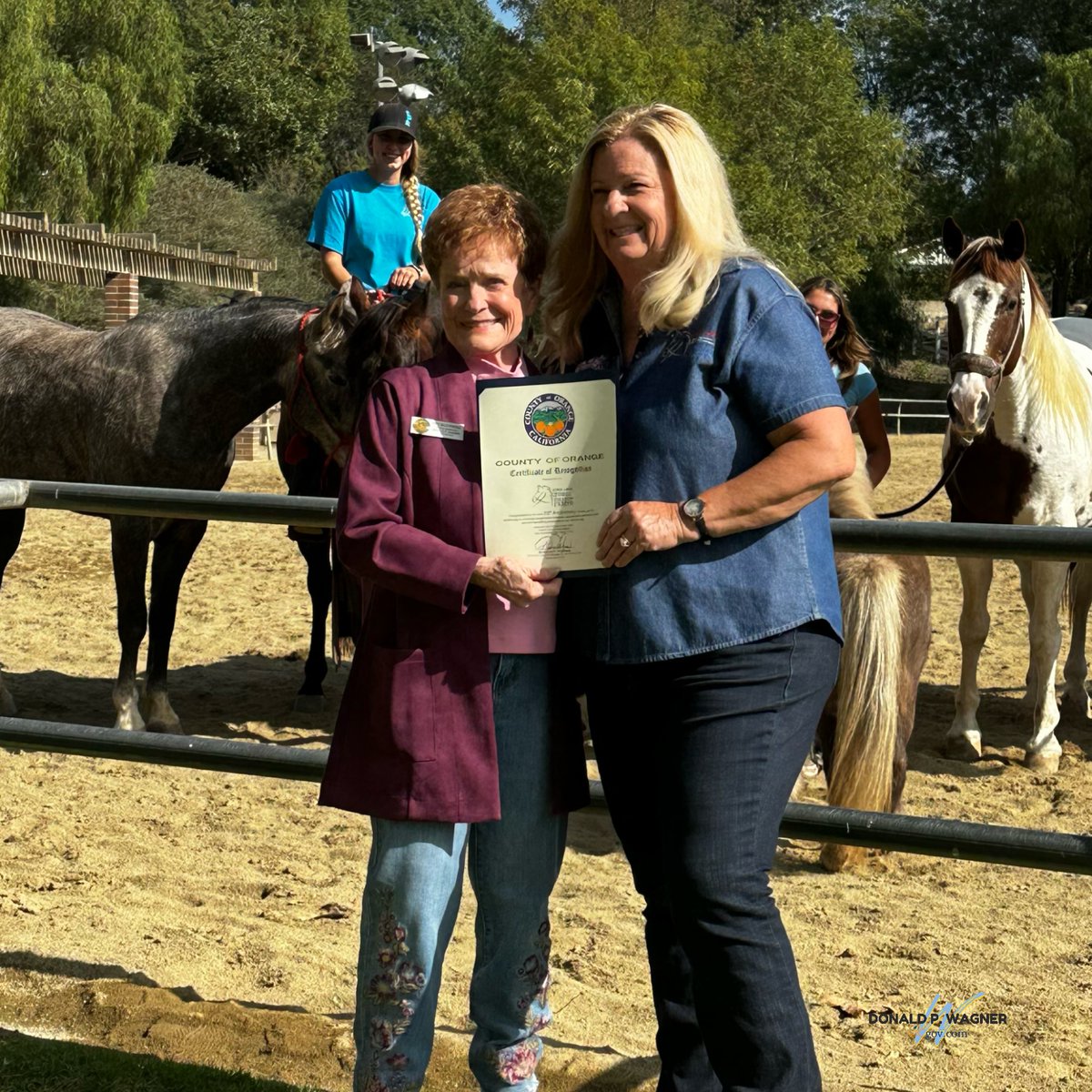 My Field Representative, Pat Buttress, presented a certificate to the Yorba Linda Country Riders, celebrating its 55th Anniversary with a ribbon cutting at the Paxton Equestrian Center in Yorba Linda.  

It was a great turn out of @yorbachamber board members and ambassadors.