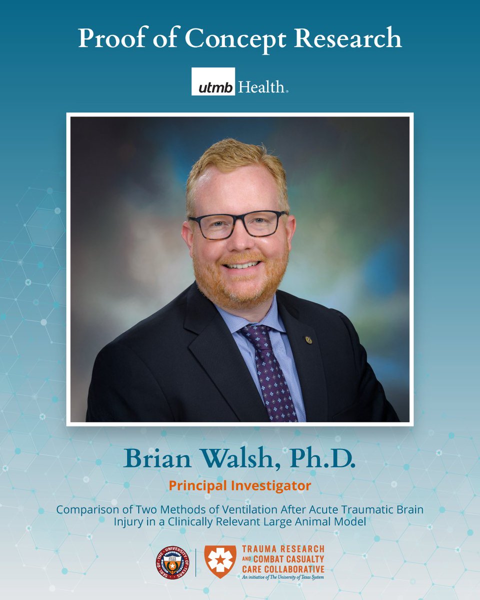 Can we revolutionize TBI care before patients reach the hospital? 
Congrats to <a href="/utmbhealth/">UTMB Health</a>'s Dr. Brian Walsh on receiving TRC4 funding to test an automated resuscitator delivering consistent, brain-protective ventilation—even in chaos. No moving parts. No guesswork.