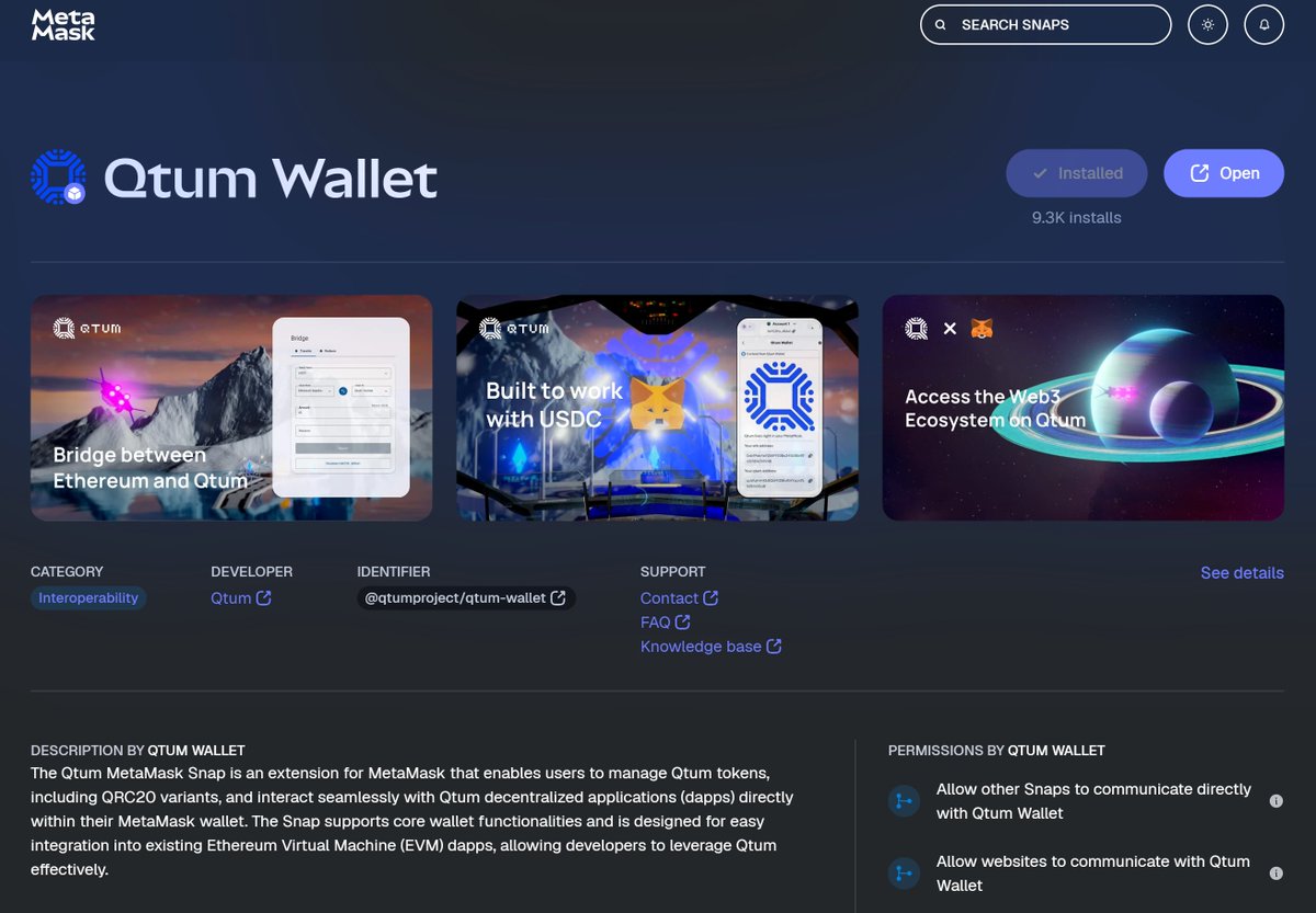 qtum's tweet photo. It has been a year since we released the Qtum Metamask Snap:

https://t.co/ciFCD94Sez

We're working now to update it to the latest version. This will make it so a lot more of the features are incorporated in the wallet itself. 

@MetaMaskDev https://t.co/1DN1y64i3L