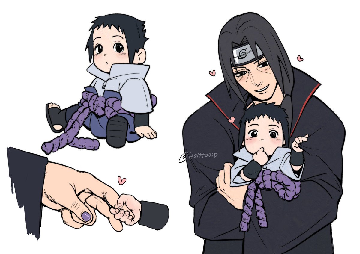 HOMTOODXX's tweet image. Itachi with his mini Sasuke 🍅
#Itachi #Sasuke #NARUTO