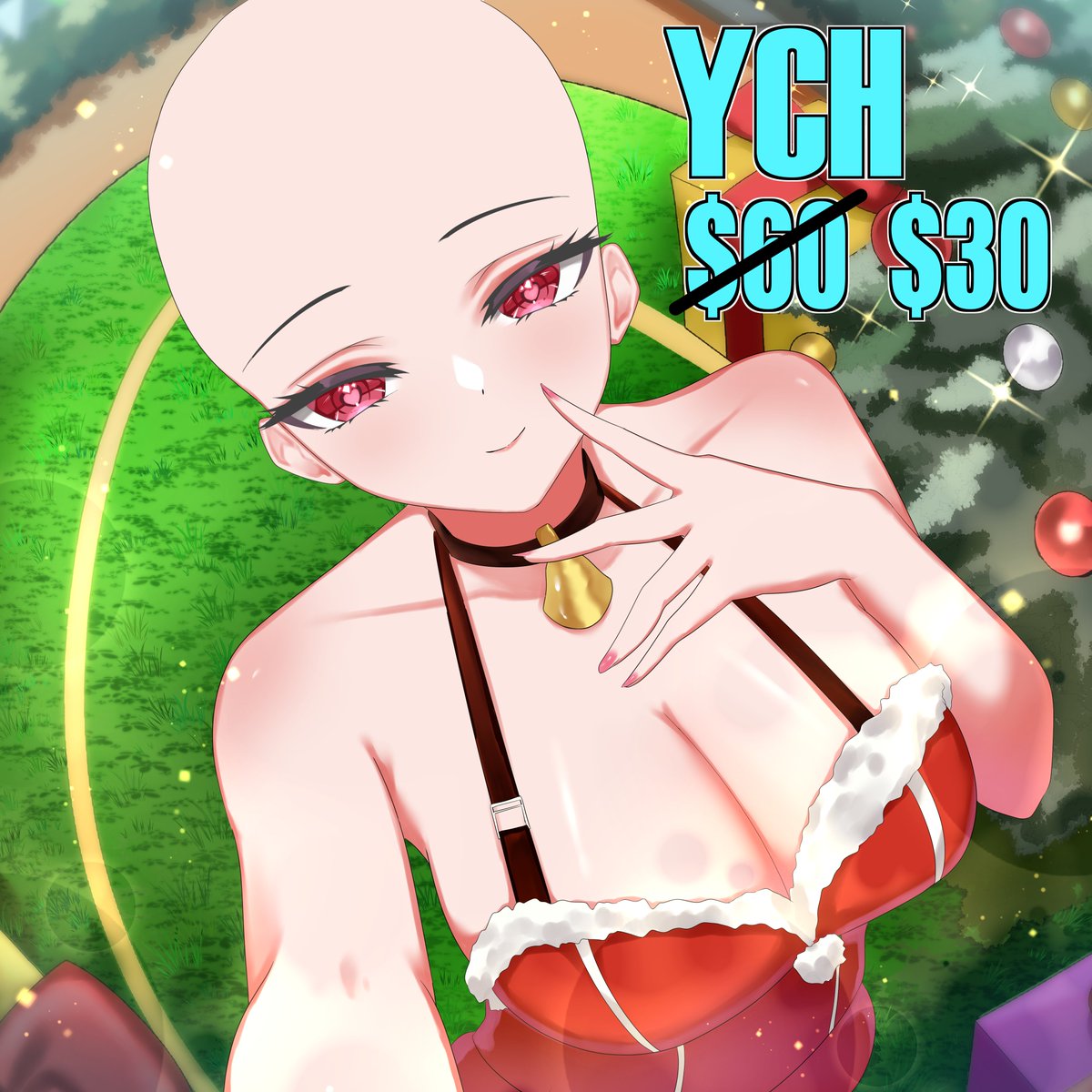 Ho ho ho🫣, my 2nd Christmas YCH is here!,  50% OFF for a limited time, don’t miss it cuties📷.  

#VGenComm #smallartist #artmoots