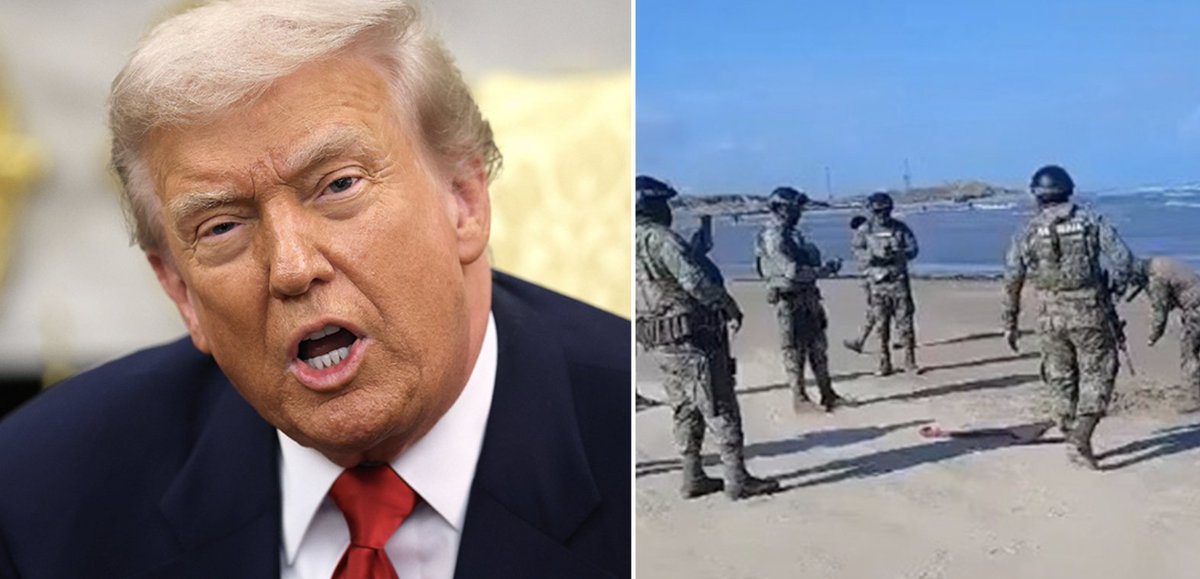 DailyMirror's tweet image. BREAKING: US troops invade Mexico in major escalation amid terrifying standoff
US troops storm Mexican beach in major escalation amid terrifying standoff