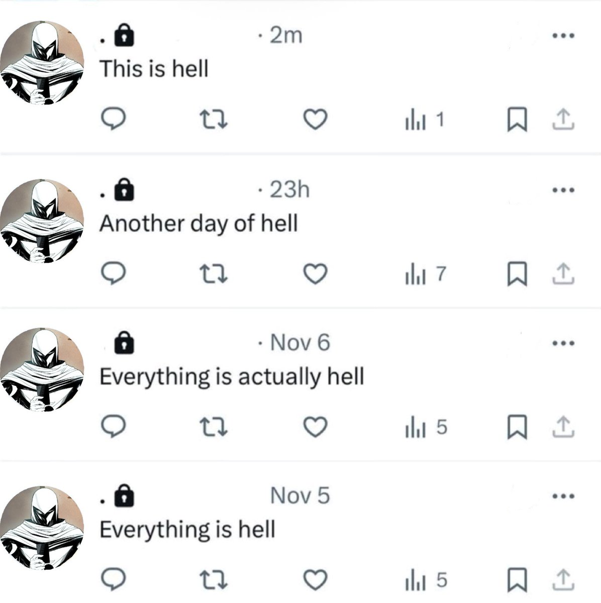 Marc Spector if he had a private twitter account or somethin’