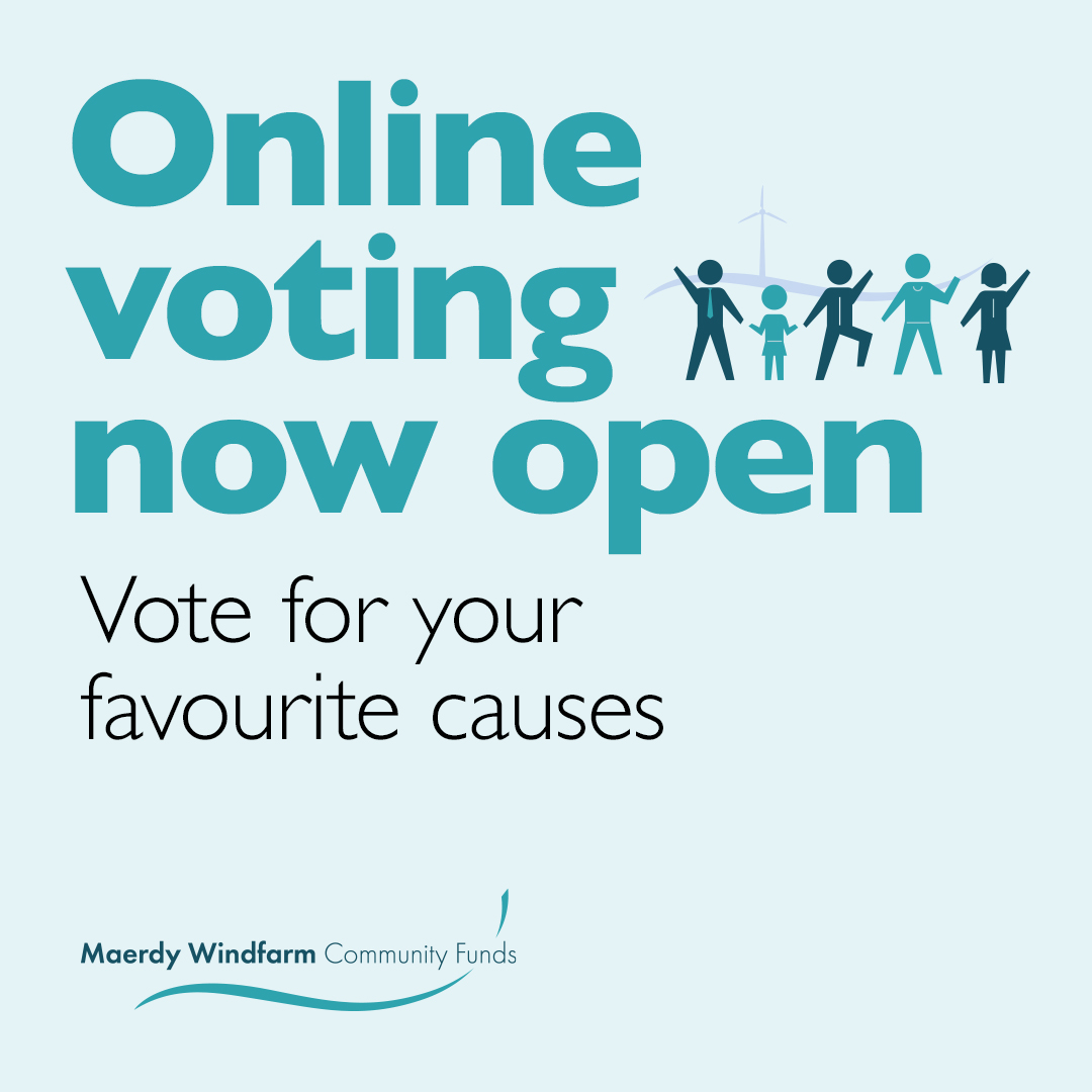 MaerdyWF's tweet photo. Maerdy Wind Fund voting is open!

For the first time, you can vote online via the website 🙌
Or vote in person on 29 Nov (11am–4pm) at Maerdy Ex-Serviceman's Club
💻 Vote here: https://t.co/sCm5K1SF6h

#MaerdyWindFund #VoteNow #PublicVote #Grants2025 https://t.co/PLA44G1MaC