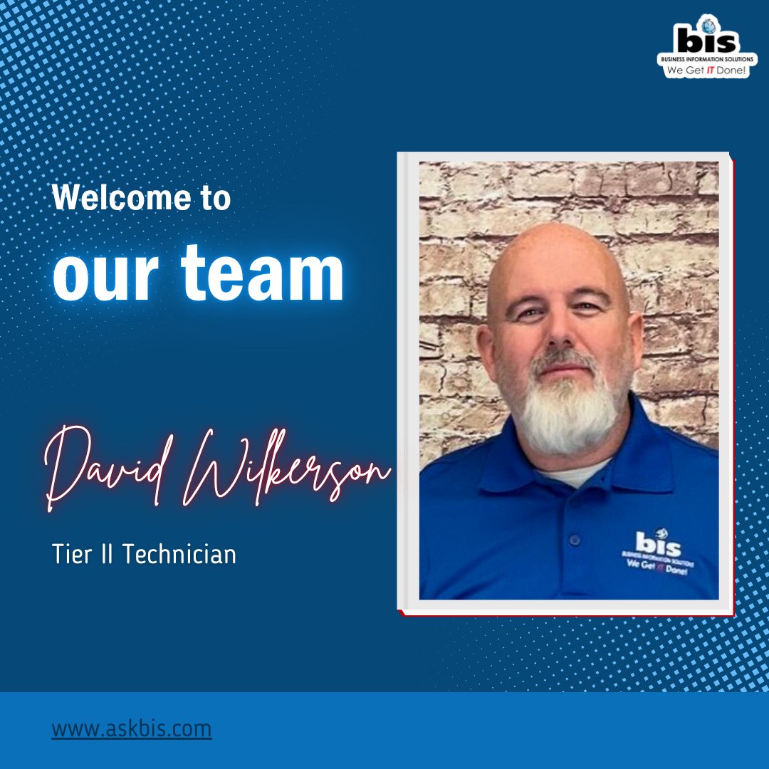 ASKBIS's tweet image. Welcome to the team, David! We’re excited to have you as our new Tier II Technician! 🚀
#wegetitdone #itdoneright #askbis