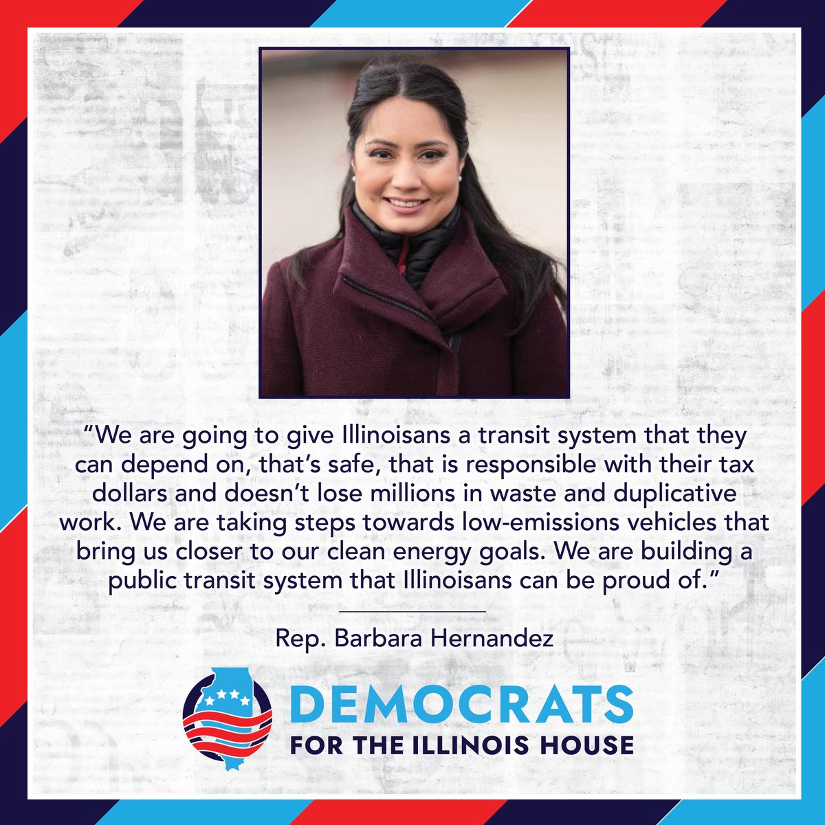House Democrats passed the greatest investment in Illinois public transit in decades. Rep. <a href="/barbara_isabel/">Barbara Hernandez</a> helped get the monumental bill over the finish line.