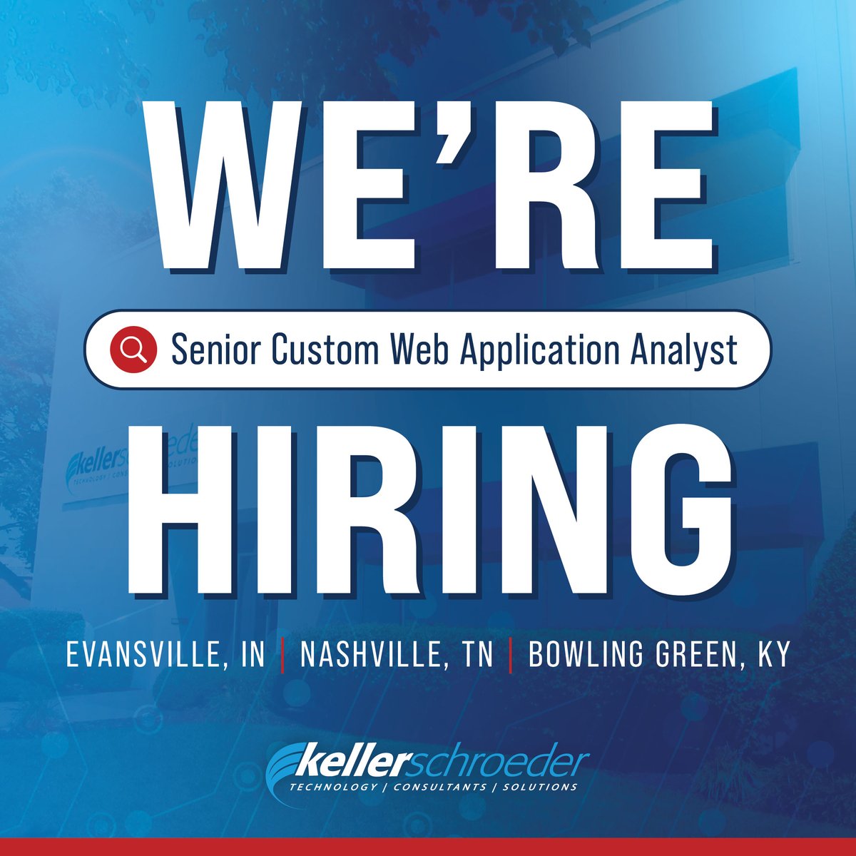kellerschroeder's tweet image. #HIRING &amp;gt;&amp;gt; We are seeking a Senior Custom Web Application Analyst to join our team to transform business needs into powerful technical solutions. hubs.la/Q03VhfGF0
#JobOpportunity #ApplicationAnalyst