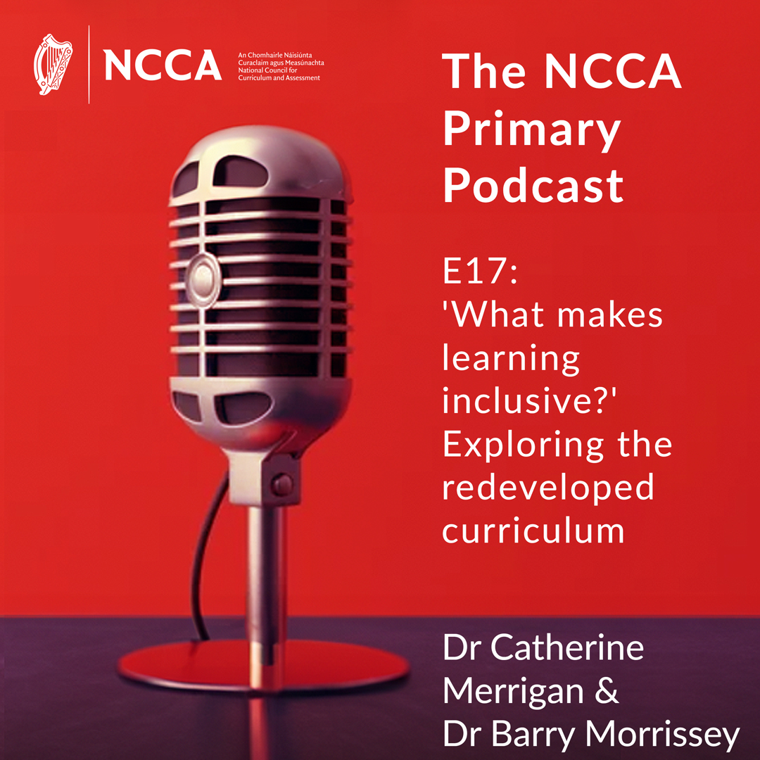 NCCAie's tweet image. 📢Episode 17: 'What makes learning inclusive?' Exploring the redeveloped curriculum with Dr Catherine Merrigan and Dr Barry Morrissey.  

🗣️Our guests, Dr Catherine Merrigan and Dr Barry Morrissey discuss inclusive relationships and collaborative learning, the Additional Support…