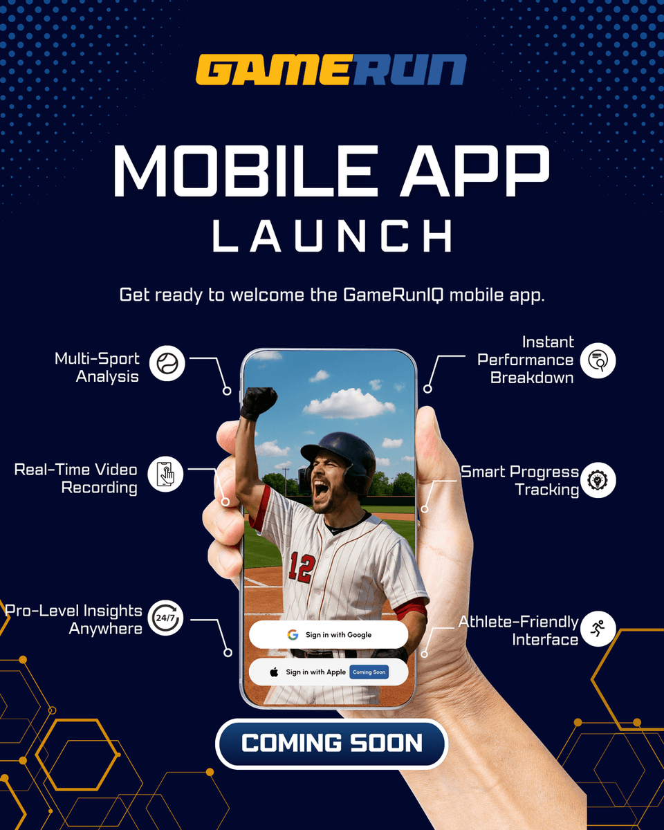 The wait is almost over. The GameRun app is coming soon. Get ready for next-level analysis.

#GameRun #GameRunApp #ComingSoon #AthleteTools #PerformanceAnalysis #SportsTech #NextLevelTraining #AIAnalysis #TrainSmarter #SportsPerformance