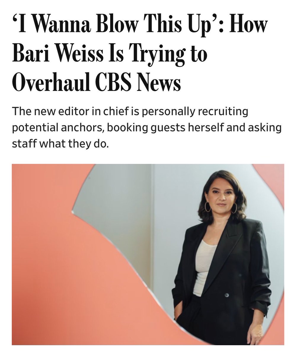 Say whatever you want, but that’s Elon level move from <a href="/bariweiss/">Bari Weiss</a> and I love it