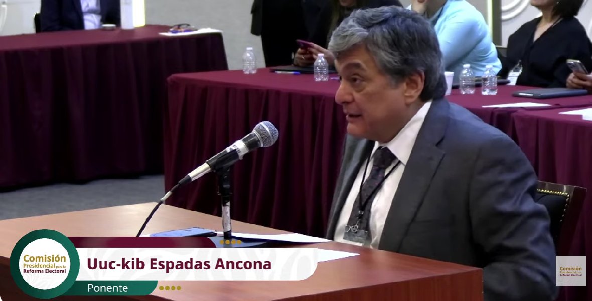 INEMexico's tweet photo. El consejero electoral @Uuckib participó hoy en la audiencia pública para la #ReformaElectoral, en el auditorio Revolución de la Secretaría de Gobernación.

Escucha aquí su participación: https://t.co/HlGEPziF1I https://t.co/HAFUQVpv3X