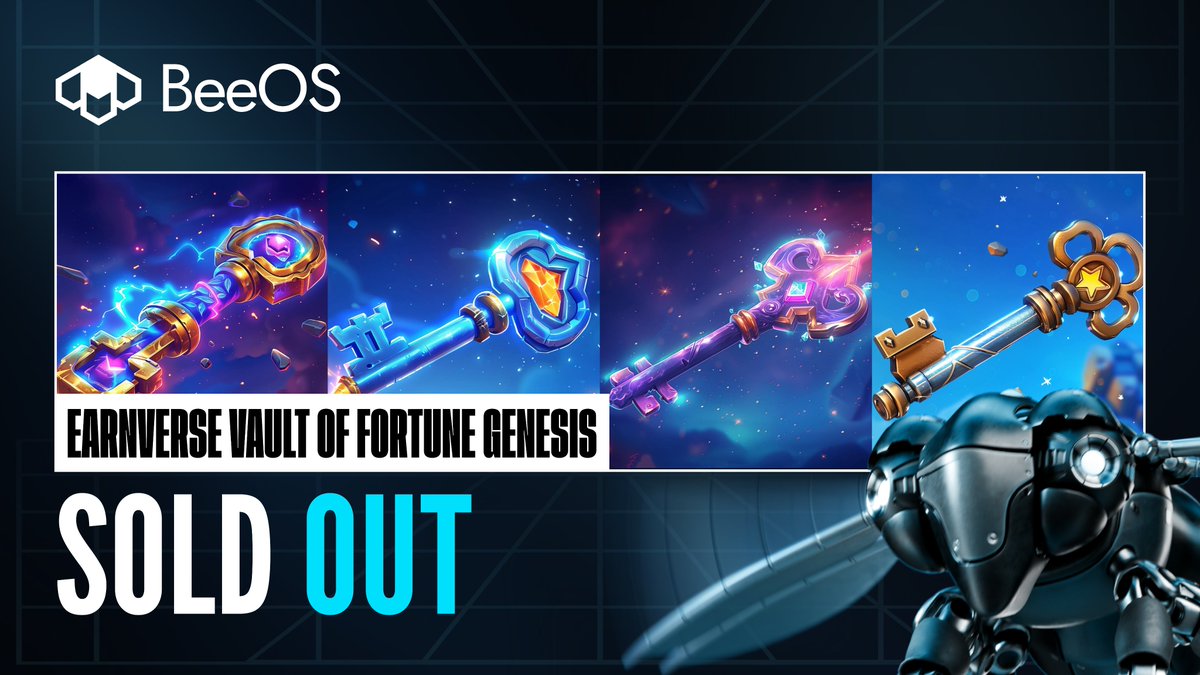 beeos_arenavs's tweet image. The Vault is sealed, and Mint is complete.

All 5,555 passes were successfully distributed.

Keys now await their reveal.

Holders now stand at the gateway to lifetime @EARNMrewards access, verified on-chain.

The next chapter begins soon.