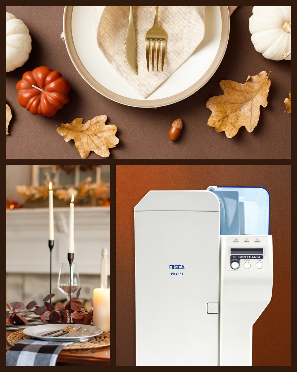 🦃 The PR-C151 goes great with #Thanksgiving turkey and sides, especially when your holiday events need fast, full-color ID cards!

This #cardprinter delivers stunning CR80 #IDcards at 144+ cards/hour with vibrant 24-bit color printing so you can serve up perfect results. 🍂