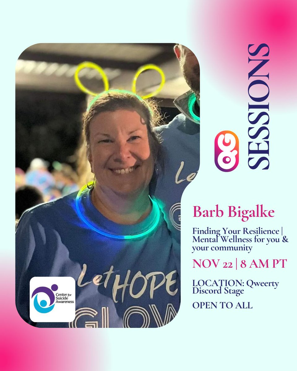 Our next QG Session returns this Saturday at 8am PT (11 AM ET) w/ our good friends at <a href="/Cntr4Suicide/">Center for Suicide Awareness</a>. The holidays can be rough, especially for LGBTQIA+ communities. Join us in exploring resources for you/your community like CSA's Hopeline &amp; more!