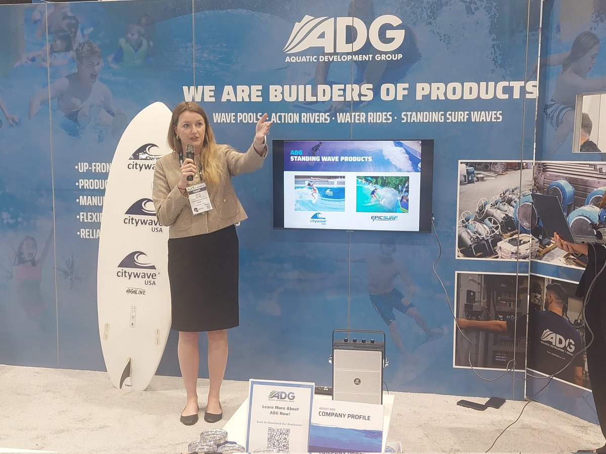 Blooloop's tweet image. Surf is booming and ADG has been working behind the scenes on some new projects including an all-in-one compact surf destination concept called The Break and a new partnership with citywave. We learn more at #IAAPAExpo.