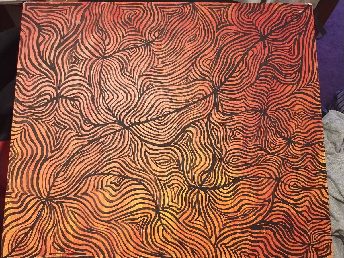 Found an old ass painting I did while cleaning my room #AbstractArt #painting #fypage