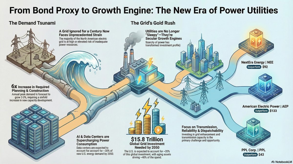 BenBajarin's tweet image. Fed @NotebookLM a 30-page initiation report on the power/utility industry (specific to data centers), and it made this infographic. In less than 5 min... 

🤯