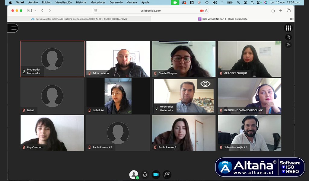 [10 al 12/Nov./2025] Curso abierto “Auditor Interno SGI - ISO 9001/14001/45001”, dictado en conjunto con <a href="/aiigremio/">Industriales Iquique</a>, y en el que participó personal de las empresas SQM / Riagui Ltda./ ISIELEC SpA / Laboratorio Médico Bioclinic.
Relator: Claudio Cortés Polanco.