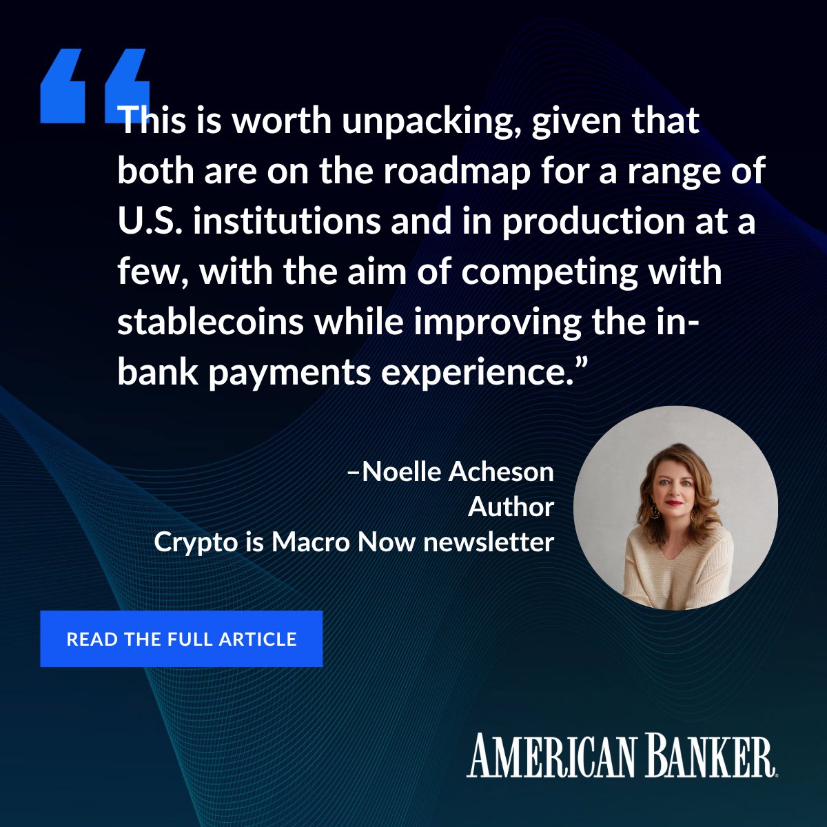 AmerBanker's tweet image. In @AmerBanker Market Intelligence, @NoelleinMadrid explains the significant differences between tokenized deposits and deposit tokens, and why it matters for the future of banking and payments. Read more: bit.ly/4832q9a. #TokenizedDeposits #DepositTokens