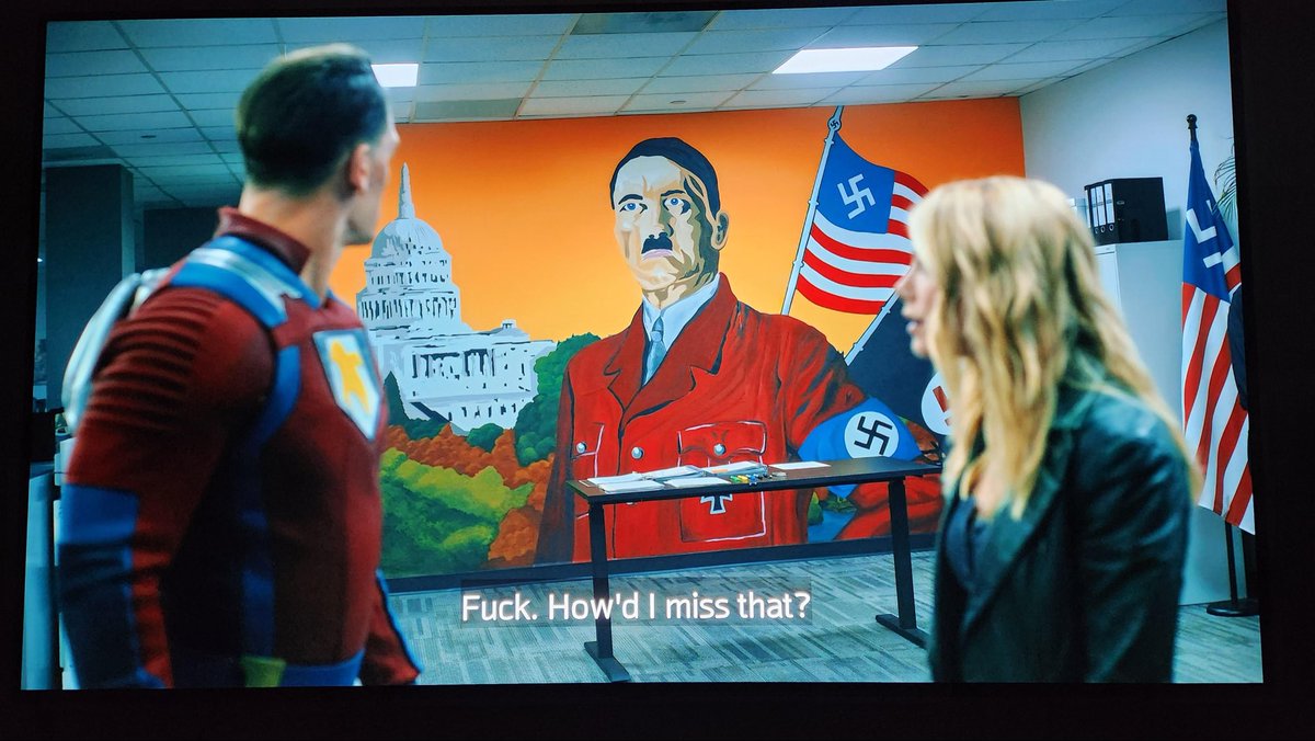 SaltyBuc91's tweet image. Well, I guess Peacemaker Season 2 won’t be considered fiction much longer