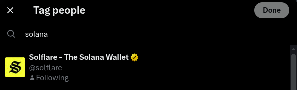 I wanted to search "Solana" in my post tagging, and guess who shows up? 👀

It’s always <a href="/solflare/">Solflare - The Solana Wallet</a>

G4G