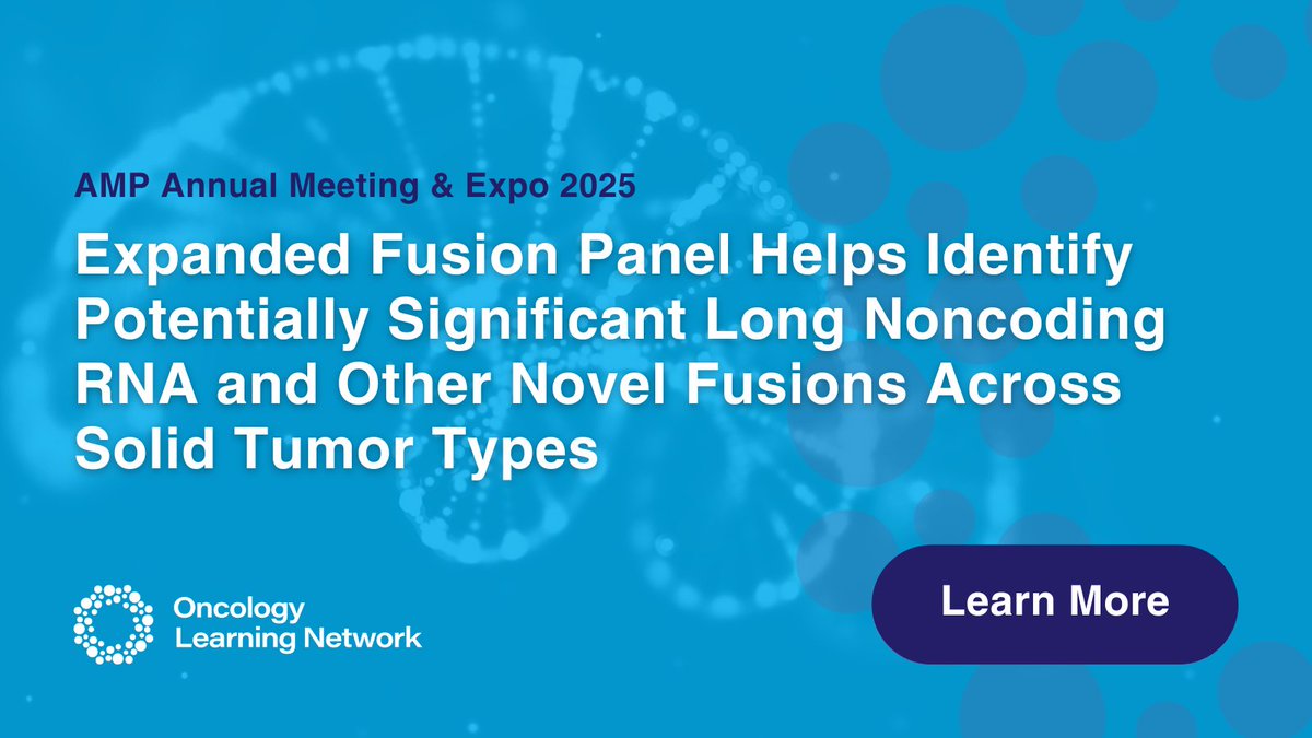 OncLearnNetwork's tweet image. New insights from #AMP25: A 153-gene targeted fusion panel uncovered novel gene fusions, including lncRNA fusion partners, across diverse solid tumors. Learn more: hmpgloballearningnetwork.com/site/onc/news/…

#medtwitter #onctwitter