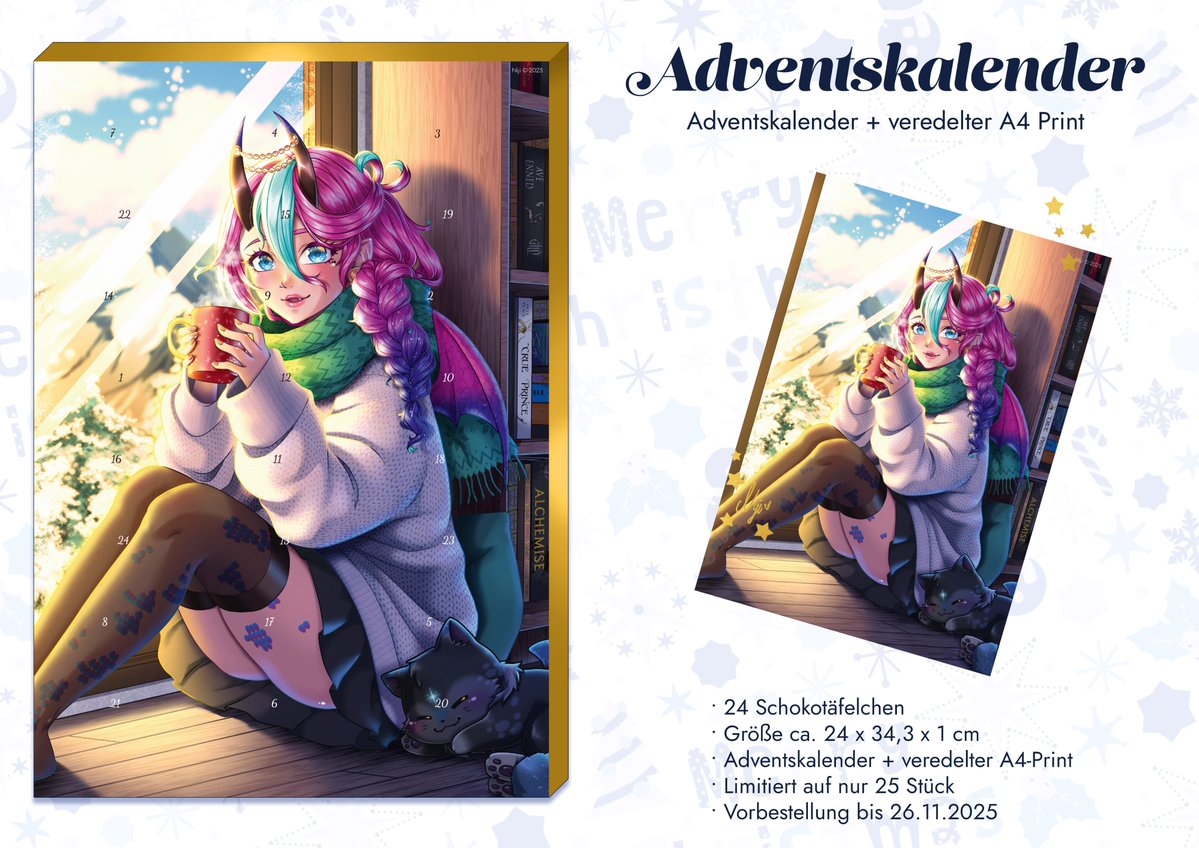 ✨Es ist wieder soweit - mein diesjähriger Adventskalender ist da! ✨

Wenn ihr einen wollt, wartet nicht zu lange. Die Dinger gehen jedes Jahr schneller weg als ich „Plätzchen“ sagen kann.  *badum tss*