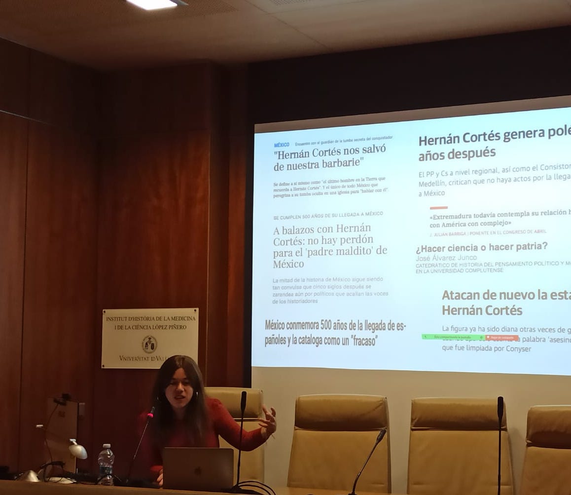 emoderUV's tweet image. Esta tarde nuestra compañera @NuriaSorianoMu ha impartido la charla &quot;Cómo la vimos 👀 y cómo la vemos. Los usos públicos de la Historia⌛️ y la conquista ⚔️ de América 🌎&quot;interesante debate en el Institut Interuniversitari López Piñero d&apos;Història de la Medicina💊 i de la Ciència👨‍🔬