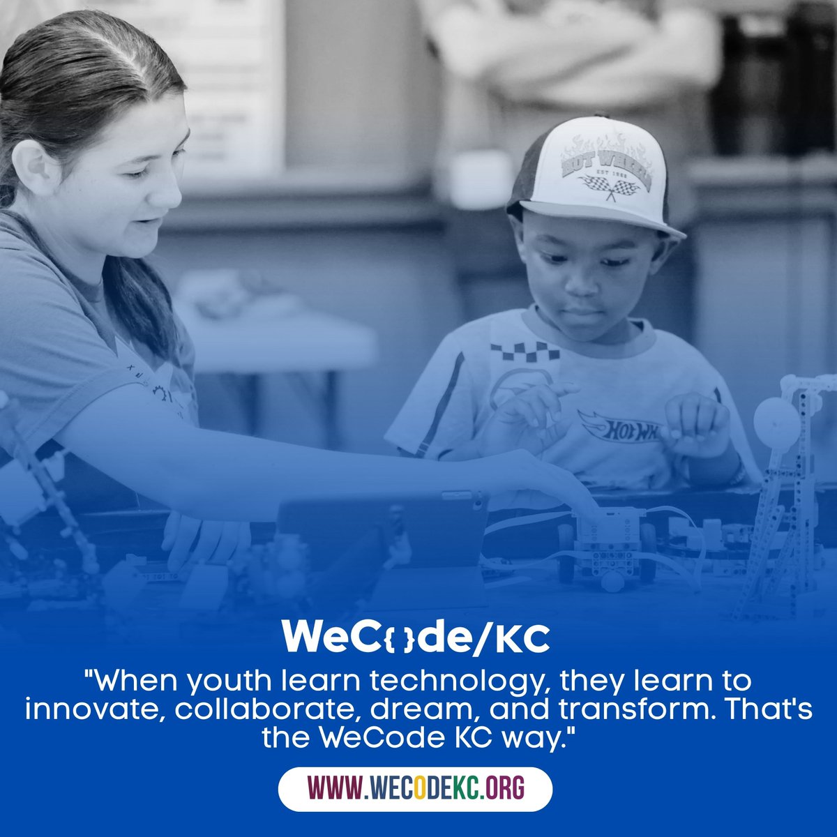 wecodekc's tweet image. It&apos;s more than just coding. It&apos;s about empowering the next generation to become leaders and changemakers. 💙

At WeCode KC, we&apos;re building futures, one line of code at a time.

What does tech education mean to you? 
wecodekc.org 

#WeCodeKC #YouthEmpowerment