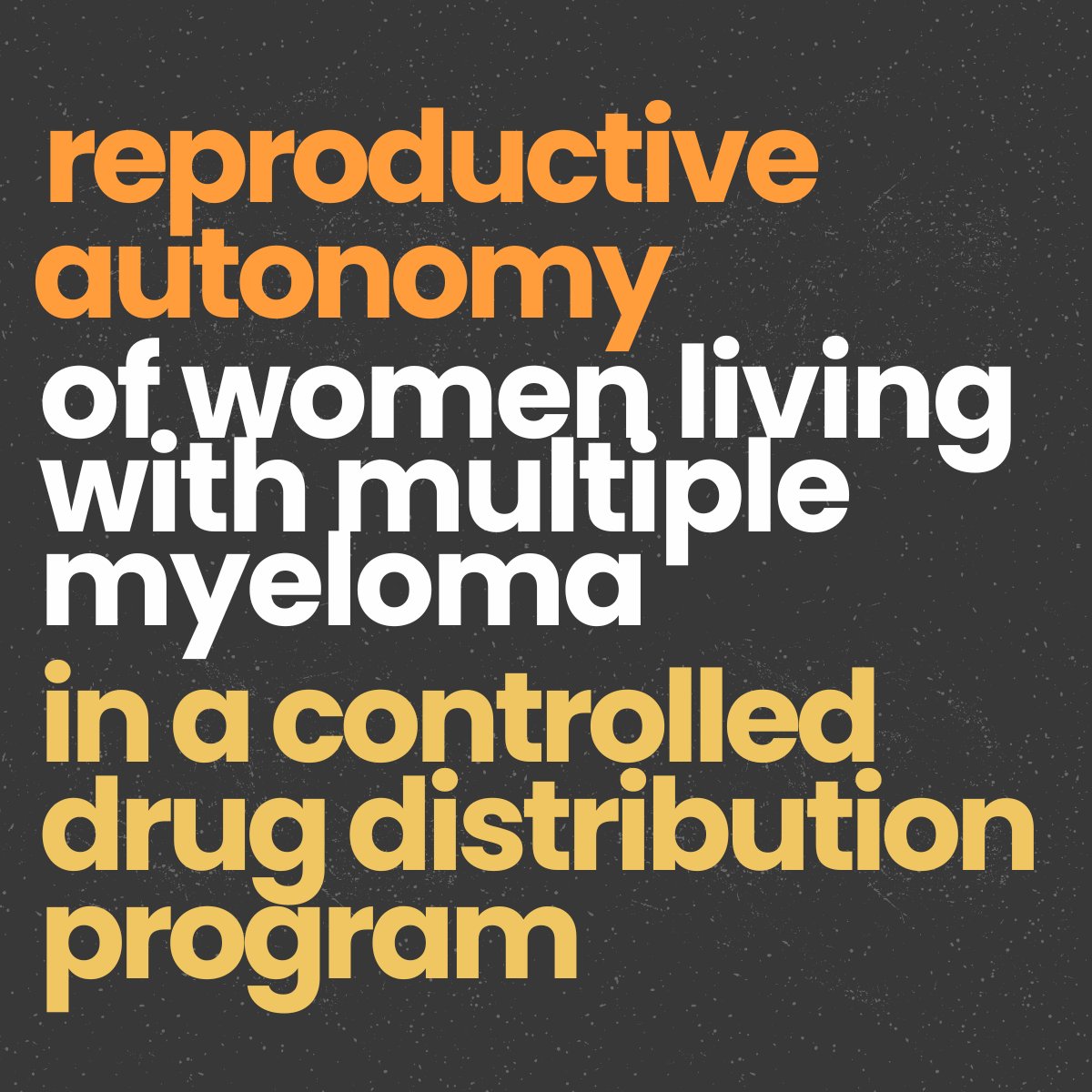 jannahwigle's tweet image. Excited to share research published today in @BioMedCentral Reproductive Health journal exploring the #reproductive autonomy of women living with #multiplemyeloma participating in a pregnancy prevention program. Full article is available here: lnkd.in/gWw8uYhA