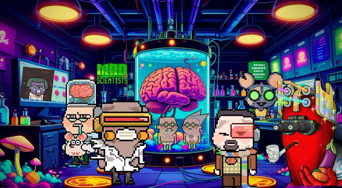 Zirpu33's tweet image. Markets may be crumbling and NFTs look like fossils out there !
but inside the @madscientists_x $LAB the beakers are boiling and the growth is insane.
While the world panics, we invent. We mutate. We upgrade.
Every genius matters here. @spiceagents 
Spicy 🧪
