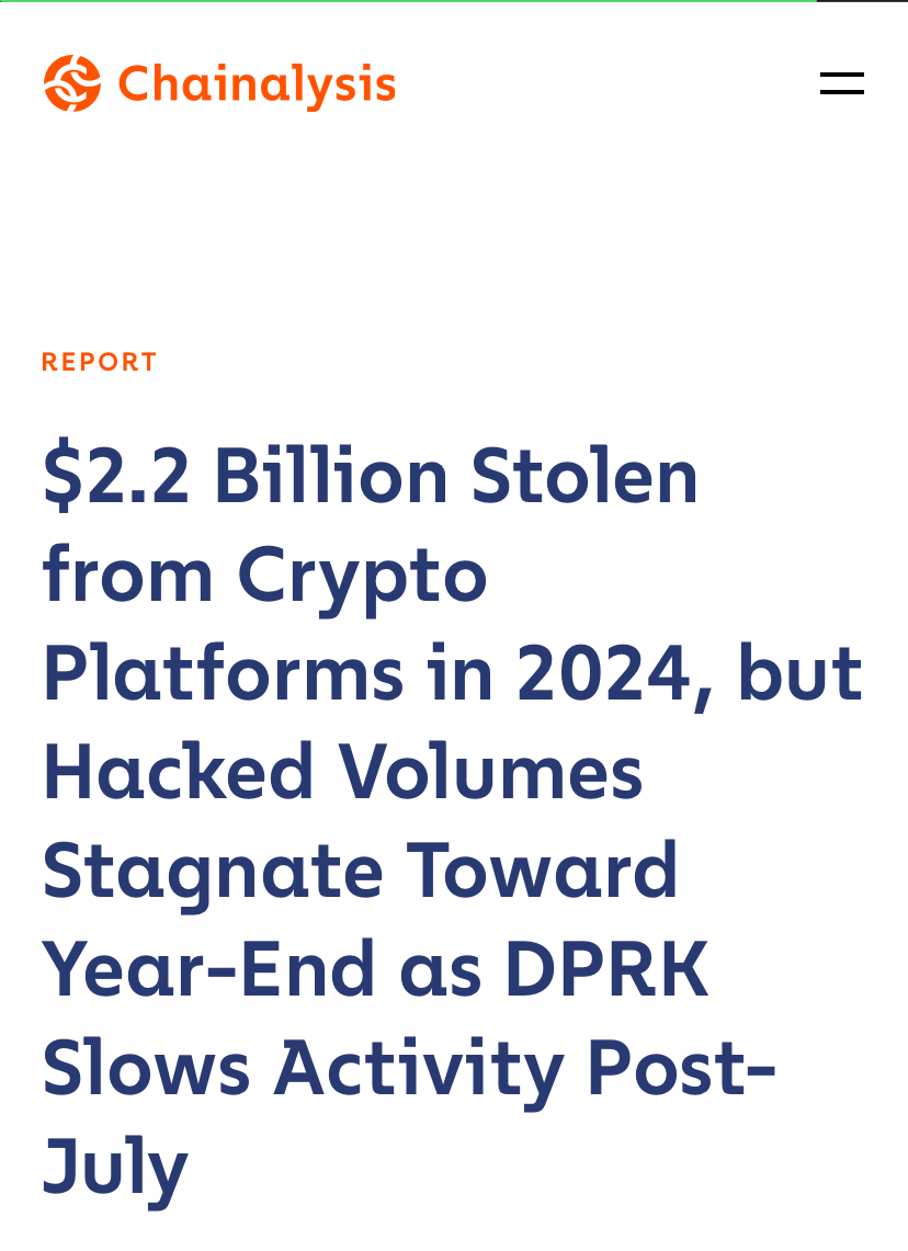 CacheWallet's tweet image. Nearly $2.2 billion worth of crypto funds were stolen from hacks in 2024.

When keys are the pathway to loss, you need offline-first key storage.

➵ Cache Wallet delivers🤝

@chainalysis

chainalysis.com/blog/crypto-ha…