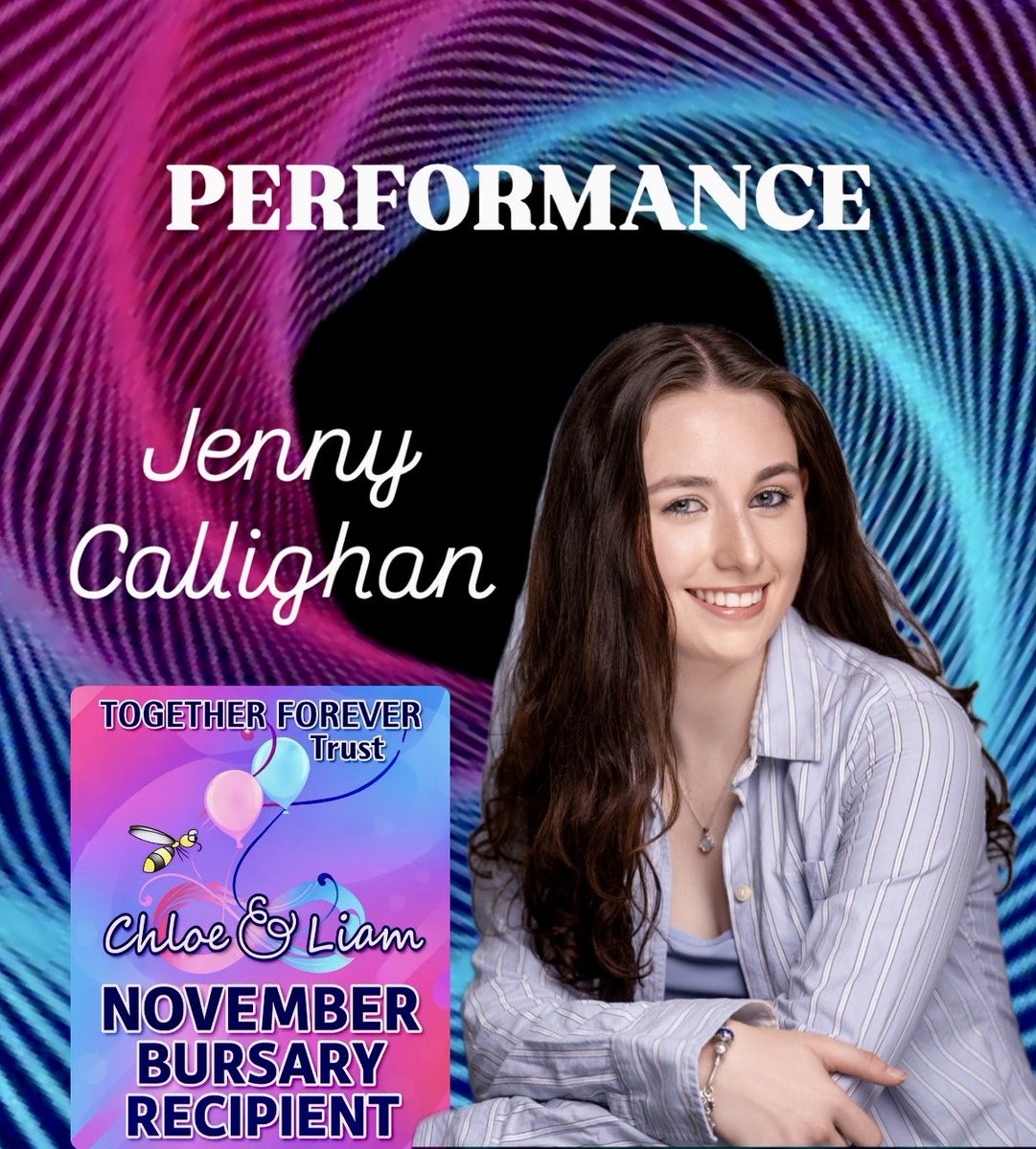 UPDATE- Jenny Callighan received a bursary from our November Trustees meeting to support her in performance 🩷💙