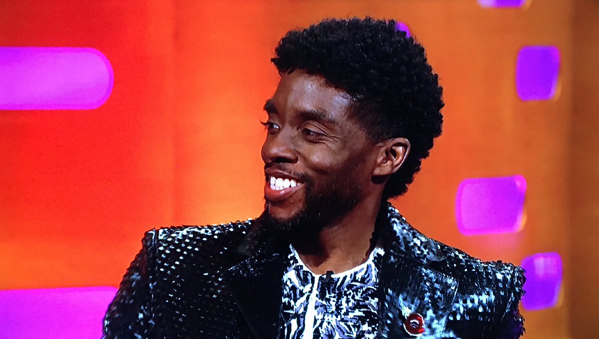 daveactv's tweet image. Memory Captures: Star Guests - Chadwick Boseman, Helena Bonham Carter, Richard Ayoade &amp;amp; Olivia Colman guests on The Graham Norton Show back in Nov. 2019 #BBCOneHD