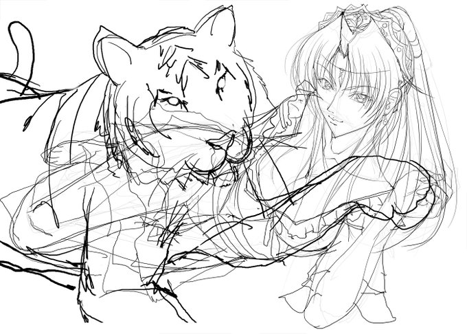 @Tina_Harvel810 上手い人だとラフから描くんでしょうがTakatanさんはめんどくさがり屋さんなのでこういう絵を描いてバランスをとっております。😗
でもどちらにしろこの後ラフを描くので無駄が増えてるだけとも言う。🤣 