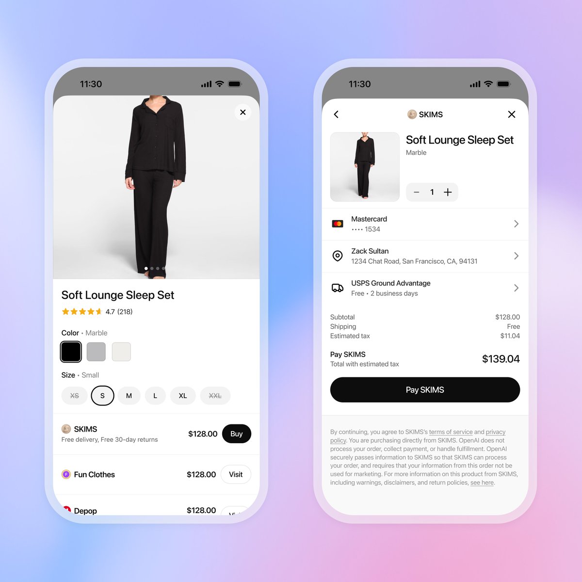 OpenAI's tweet image. Instant Checkout is now rolling out for @Shopify  merchants starting with Glossier, SKIMS, and Spanx. 

Available for Plus, Pro, and Free users in the US.
