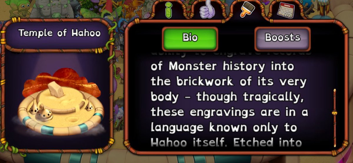 BlakeAtStake's tweet image. &amp;gt; hahoo's bio says it has every major event in the monster world dating back to the dawn of fire written on it but only in a language it knows
&amp;gt; hahoo can speak with the other titans as confirmed by the newest trailer
&amp;gt; hahoo is gatekeeping information