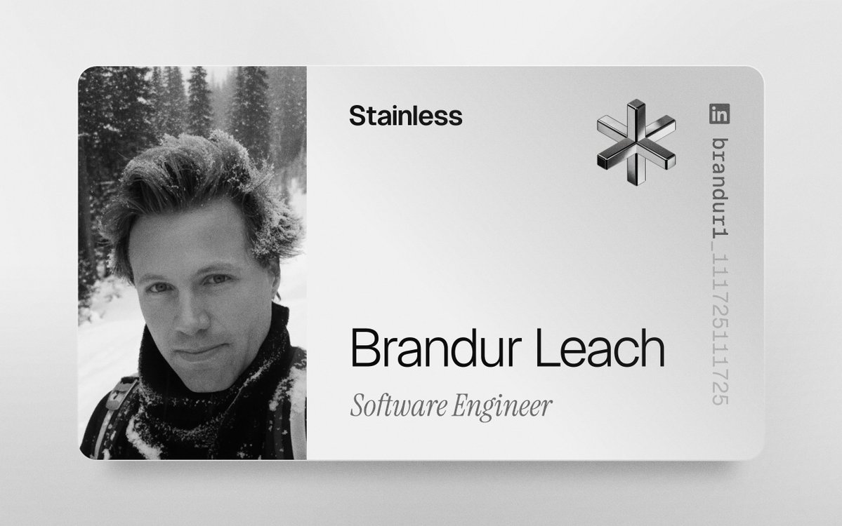 StainlessAPI's tweet image. We&apos;re excited to welcome @brandur to Stainless ✱

Brandur joins us from Snowflake, where he worked on managed database offerings, specializing in Postgres. Before that, he worked at Stripe &amp;amp; Heroku, building API infrastructure to help product teams ship efficiently and safely.
