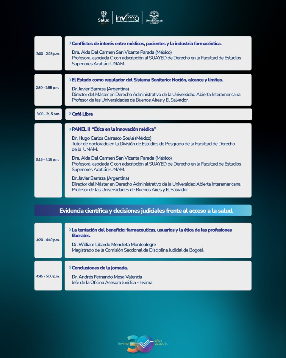 #Colombia vivirá su primera gran cita con el Derecho Sanitario: dos días de análisis, debate y proyección sobre los retos regulatorios, éticos y jurídicos del sector salud. ✨