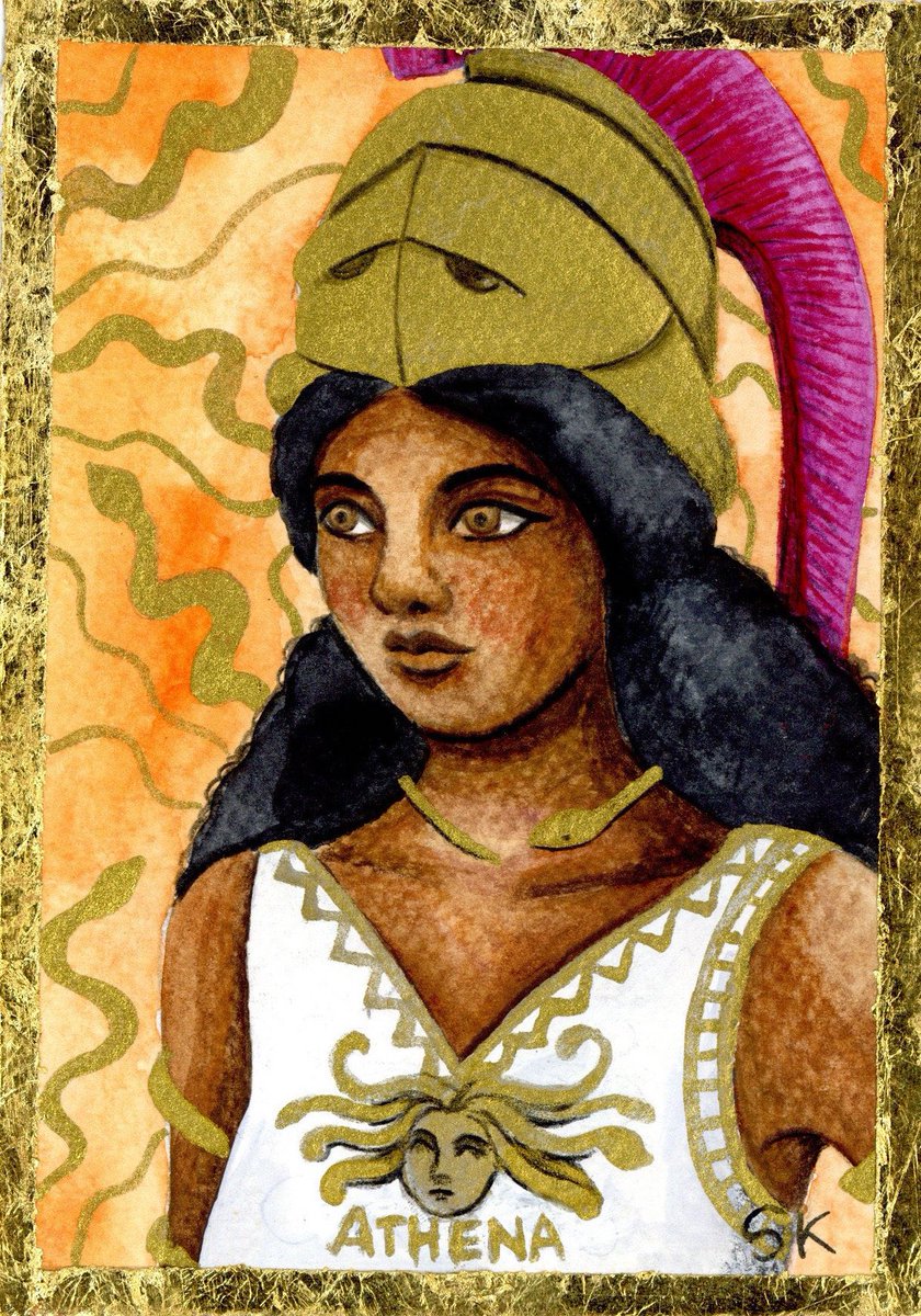 Folktale week 2025. Day 4 - Book

Athena, Goddess of Wisdom and War

<a href="/folktaleweek/">Folktaleweek</a>

#folktaleweek #folktaleweek2025 #folktaleweekday4 #folktaleweekbook #athena #greekmyths #greekmythology #greekgods #olympians #art #illustration #drawing #painting #artwork #watercolour