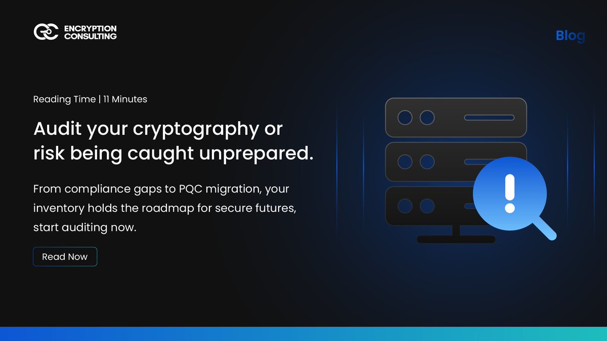 encryptioncons's tweet image. Cryptographic inventory management is emerging as a mission-critical discipline as organizations confront growing operational, compliance, and quantum-era risks. This blog provides a structured view of why systematic discovery, auditing, and lifecycle oversight of cryptographic…