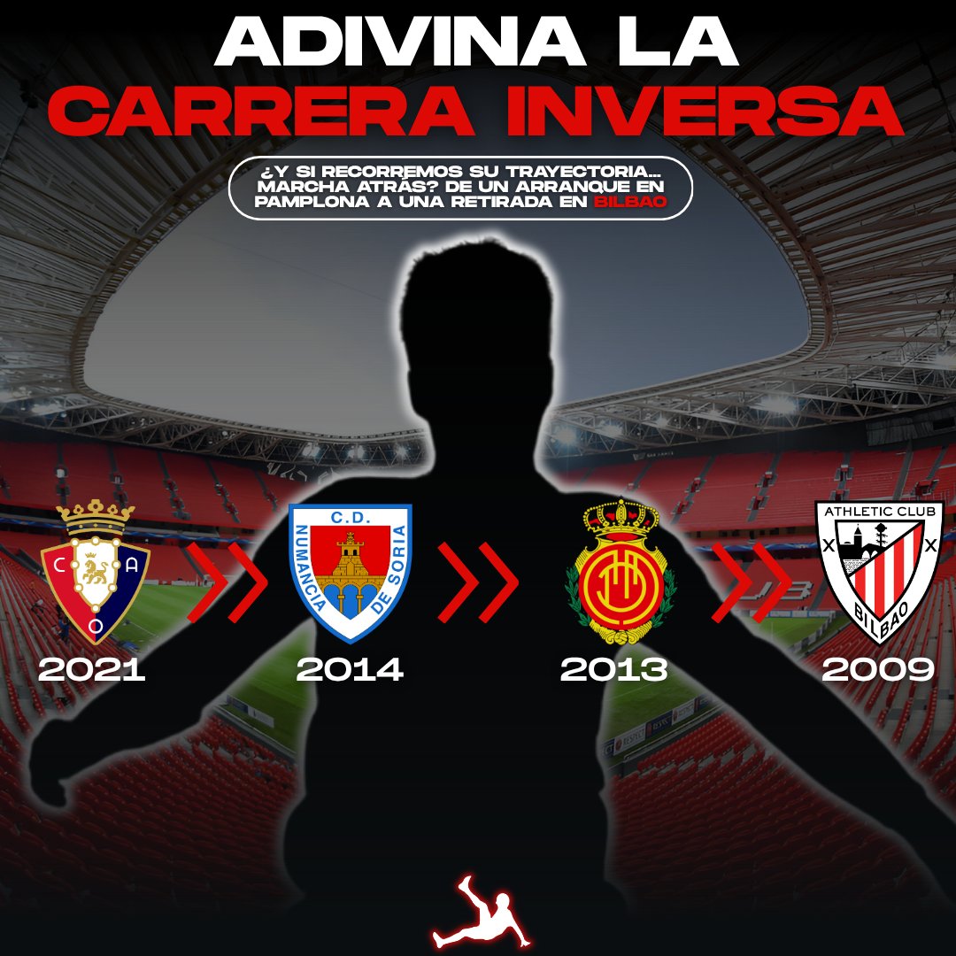 AgenteLibre_dig's tweet image. 𝐀𝐃𝐈𝐕𝐈𝐍𝐀 𝐋𝐀 𝐂𝐀𝐑𝐑𝐄𝐑𝐀 𝐈𝐍𝐕𝐄𝐑𝐒𝐀 🚨🔄

Recorremos su trayectoria… ¡marcha atrás! 👀⬅:

🔴 Osasuna (2021)
🔵 Numancia (2014)
👹 Mallorca (2013)
🦁 Athletic Club (2009)

De Pamplona a Bilbao, pasando por Soria y la isla.
Un jugador humilde más conocido por su…