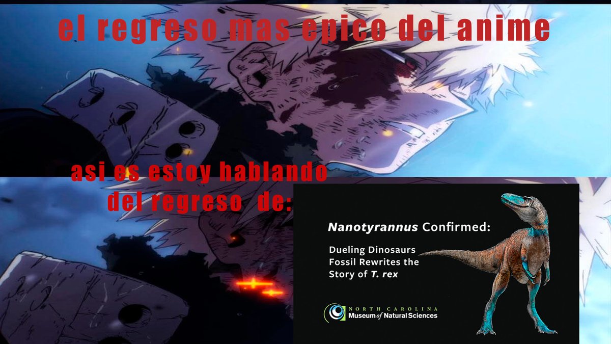 ZeroTunderse's tweet photo. nanotyranus god ,bakugou zzz https://t.co/4XrDU36INb