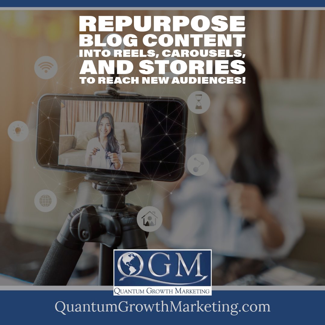 qgmnow's tweet image. 🔁 Repurpose blog content into reels, carousels, and stories to reach new audiences!

The Best Digital Marketing Agency: quantumgrowthmarketing.com

📱 Work smarter by maximizing great content across platforms.

#ContentRepurposing #SmartMarketing #DigitalReach #...