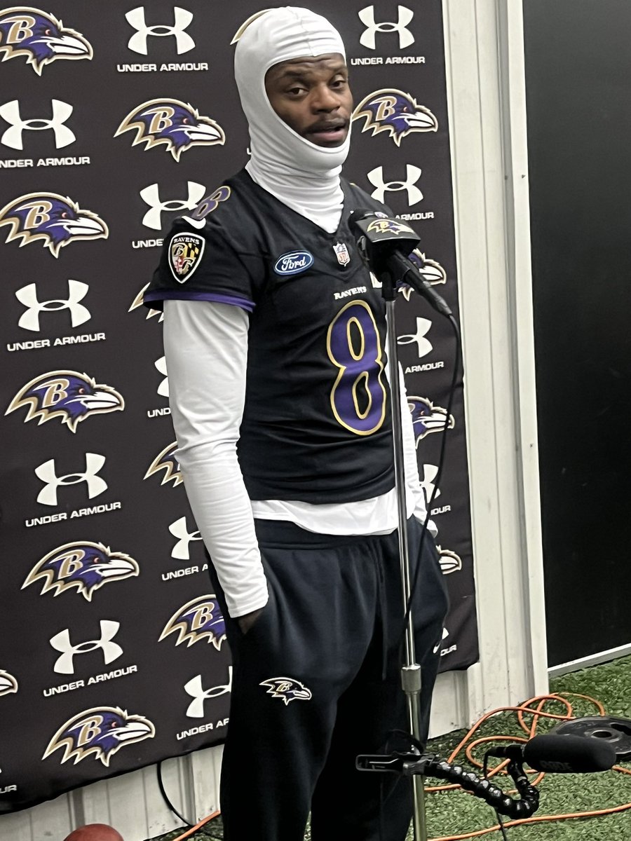 Lamar Jackson when told he has as many sacks as he did last year (23)/

“Goddamn. Gonna have to talk to my guys about that.”