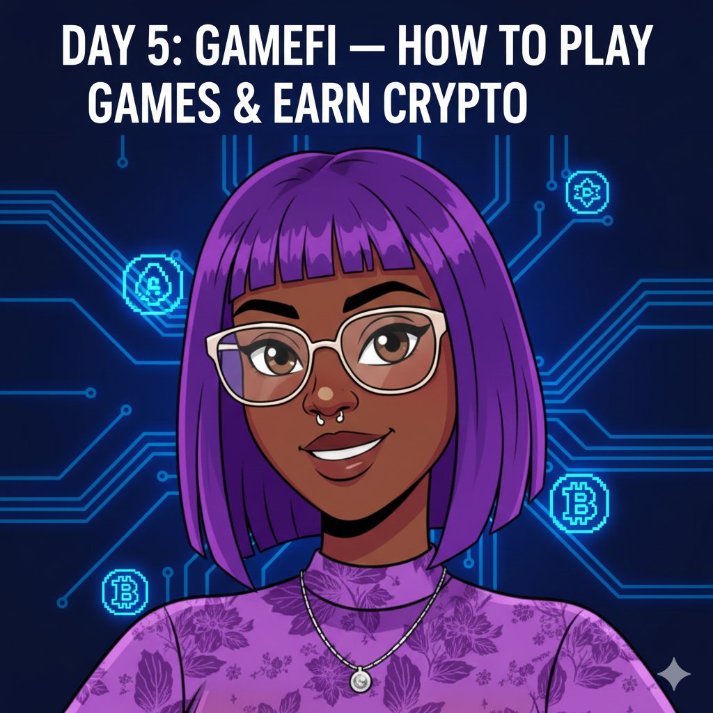 ohunmohsamuel's tweet image. Day 5: GameFi — How to Play Games &amp;amp; Earn Crypto.

What is GameFi?
GameFi simply means gaming + finance.
You play games normally, but the game rewards you with tokens or NFTs you can use or sell.