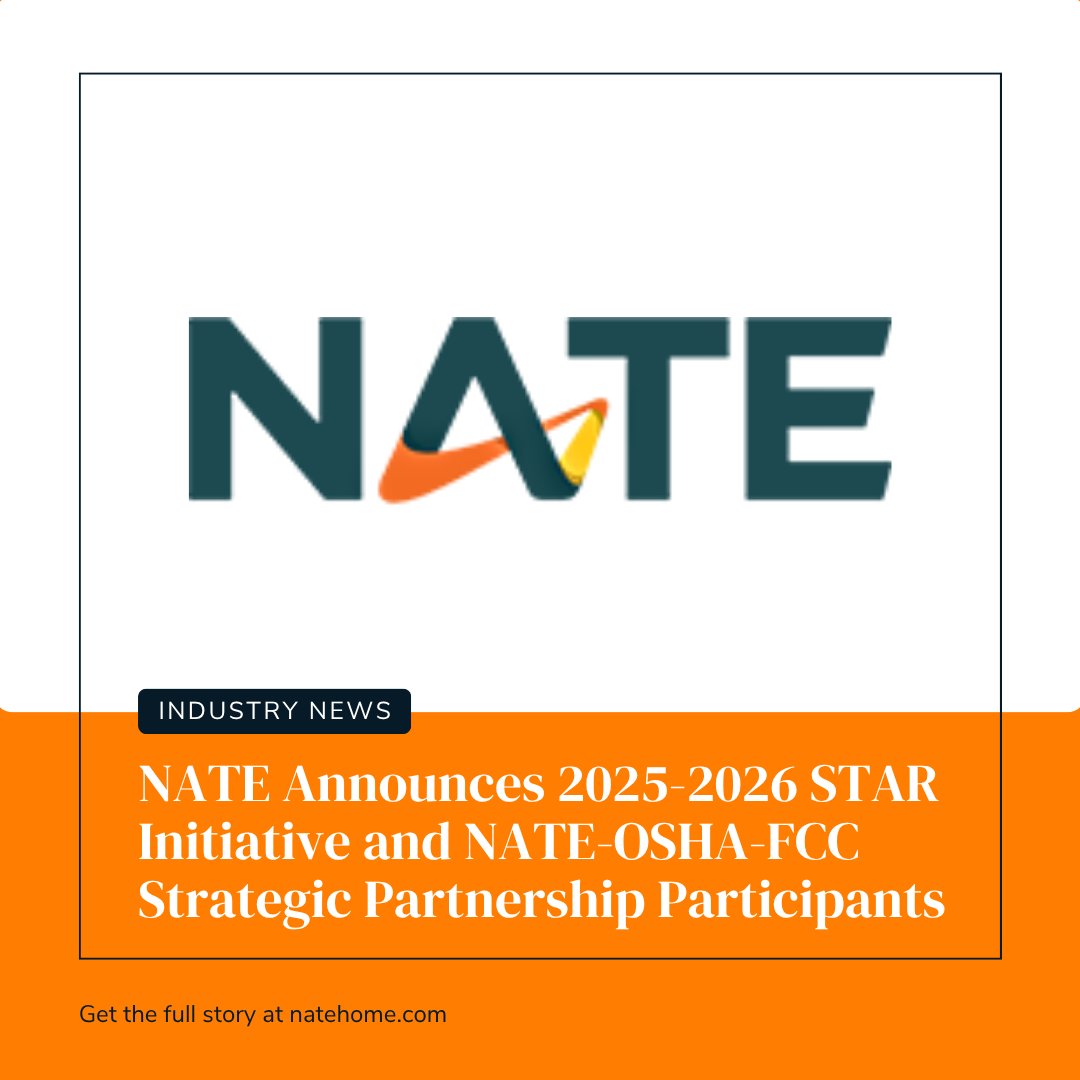 "NATE Announces 2025-2026 STAR Initiative and NATE-OSHA-FCC Strategic Partnership Participants: (Watertown, SD) – NATE: The Communications Infrastructure Contractors Association is pleased to announce the member companies who have been formally approved to participate in the NATE