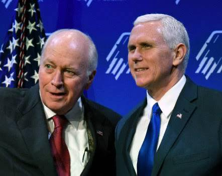 PecanC8's tweet image. Mike Pence says “Vice President Dick Cheney is going to be remembered as an American patriot”…. 

How will they both be remembered?