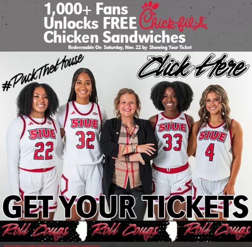 Women’s basketball continues their home run tomorrow vs Northern Illinois. A bunch of exciting giveaways for all fans as we celebrate Special Olympics Night‼️🔥 Purchase your tickets with the link below ⬇️

linktr.ee/siuewbb