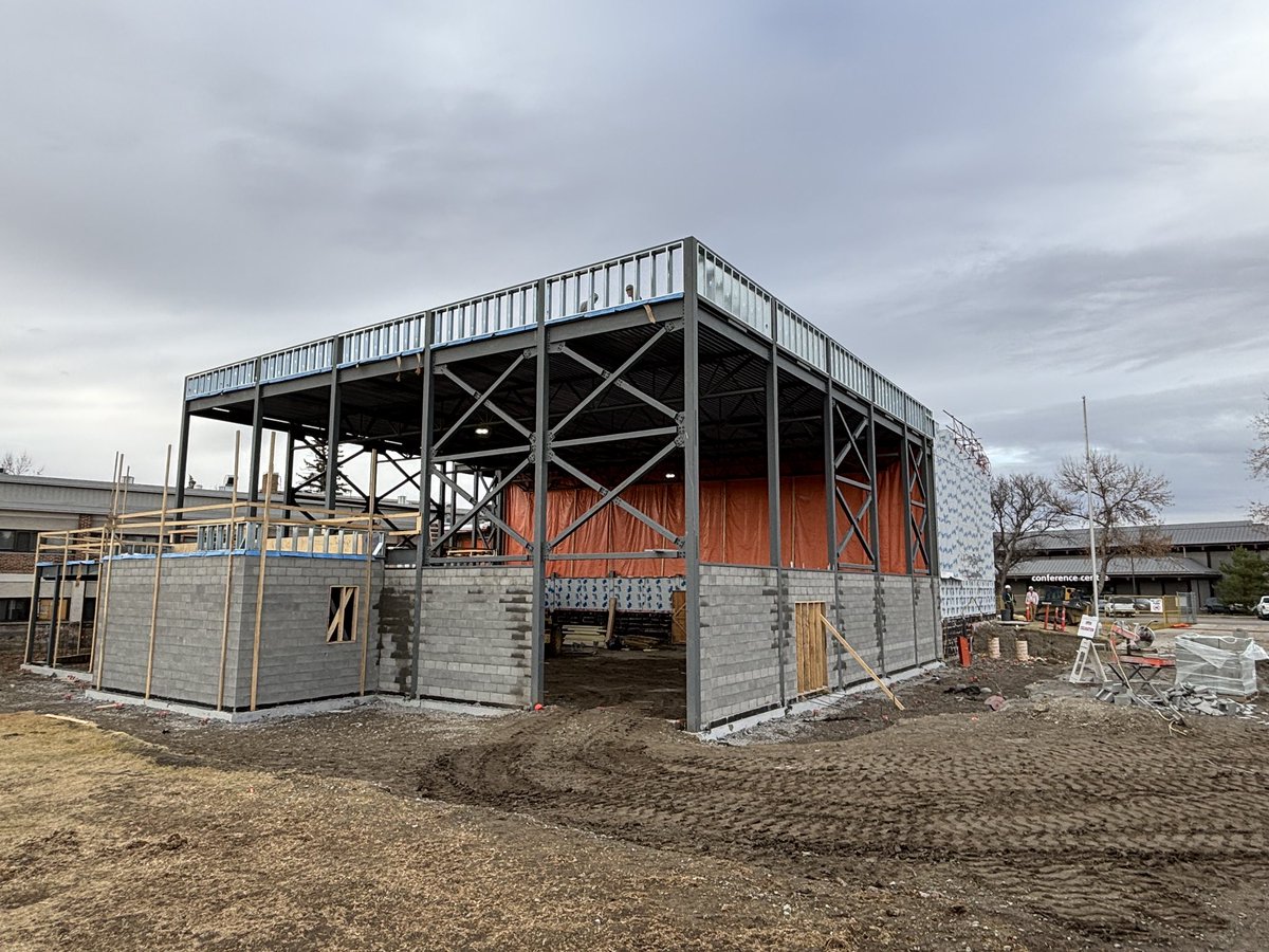 If you have been down Mayor Magrath Drive lately, you have likely seen the gym expansion project we are working on at Ecole La Verendrye! Things are coming along nicely! What an exciting project for the school! Great work Team! <a href="/CSFrancoSud/">FrancoSud</a> 
#construction #lethbridge #schoolgym
